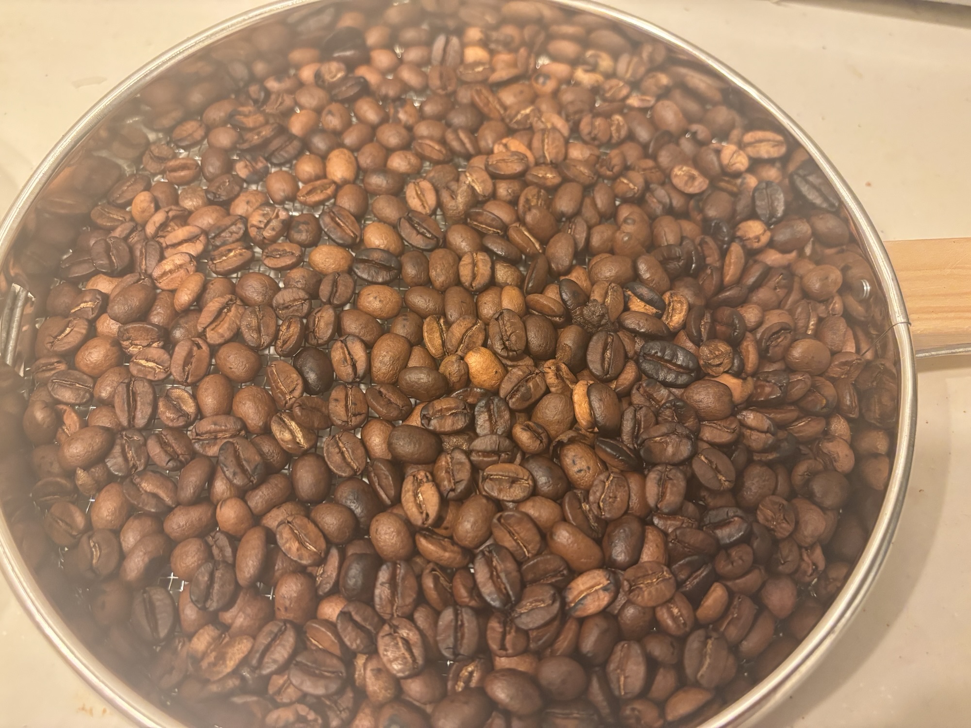 コーヒー豆を焙煎してみた